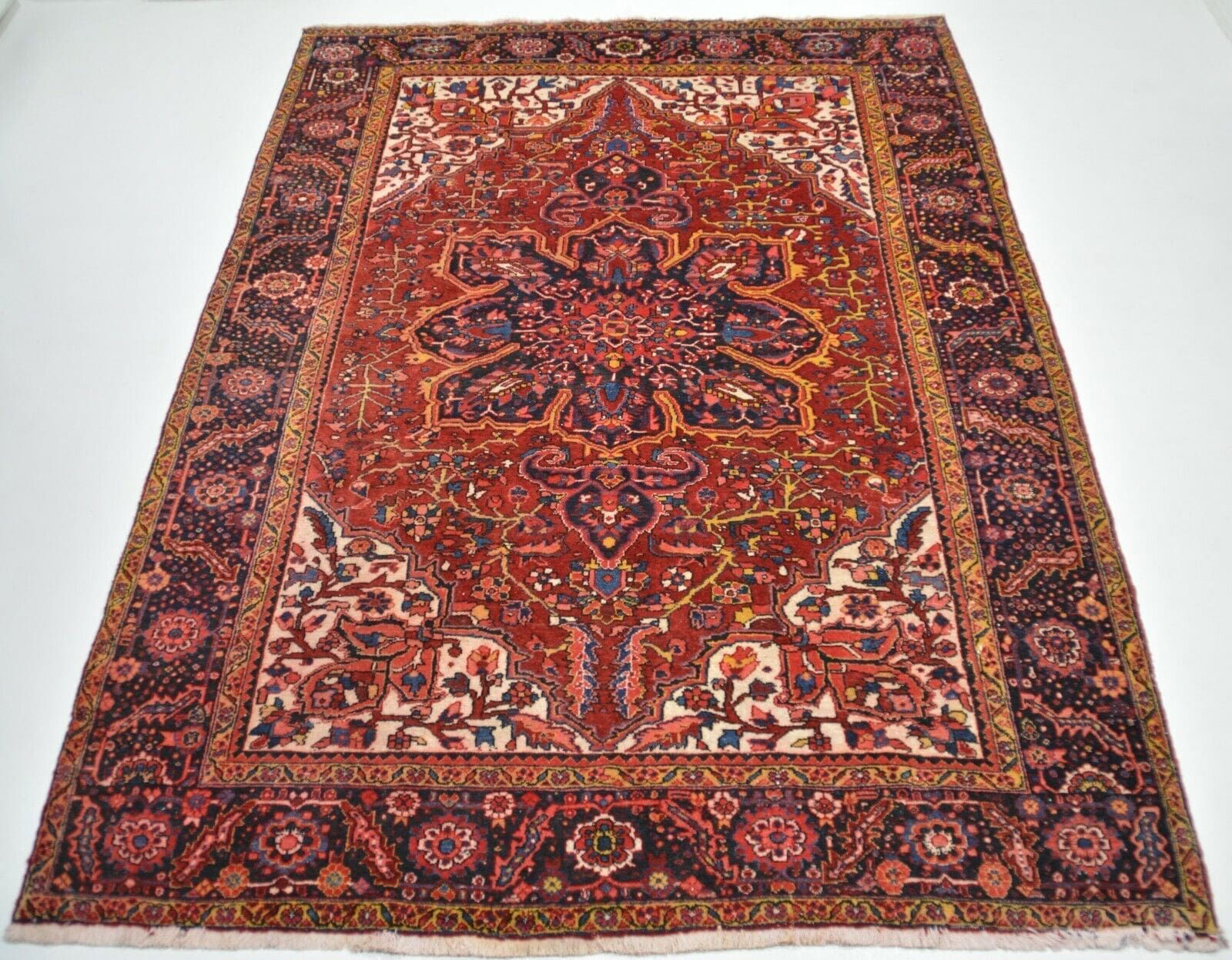 Handgeknüpfter Orientalischer Vintage Teppich Heriz Antik C4112, 340 x 254 cm