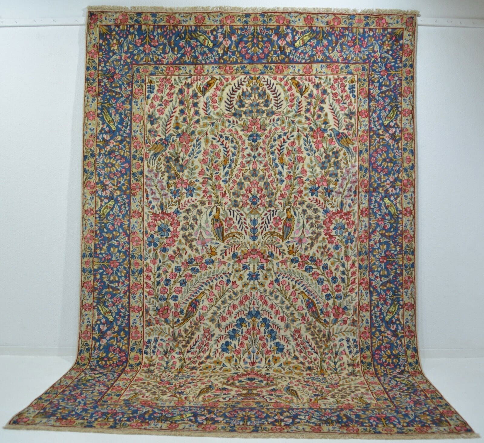 Nr. EC2558 Original Kerman Teppich aus Wolle, handgeknüpft, ca. 297 x 197 cm