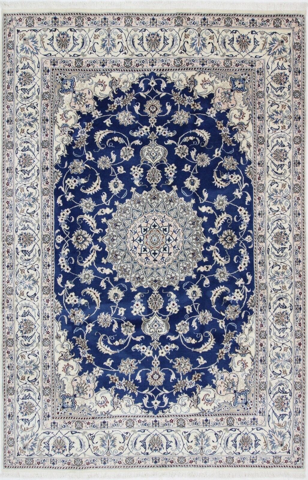 Originaler Perserteppich Nain Kashmari - Neuer Teppich in den Maßen 296 cm x 197 cm, hervorragender Zustand