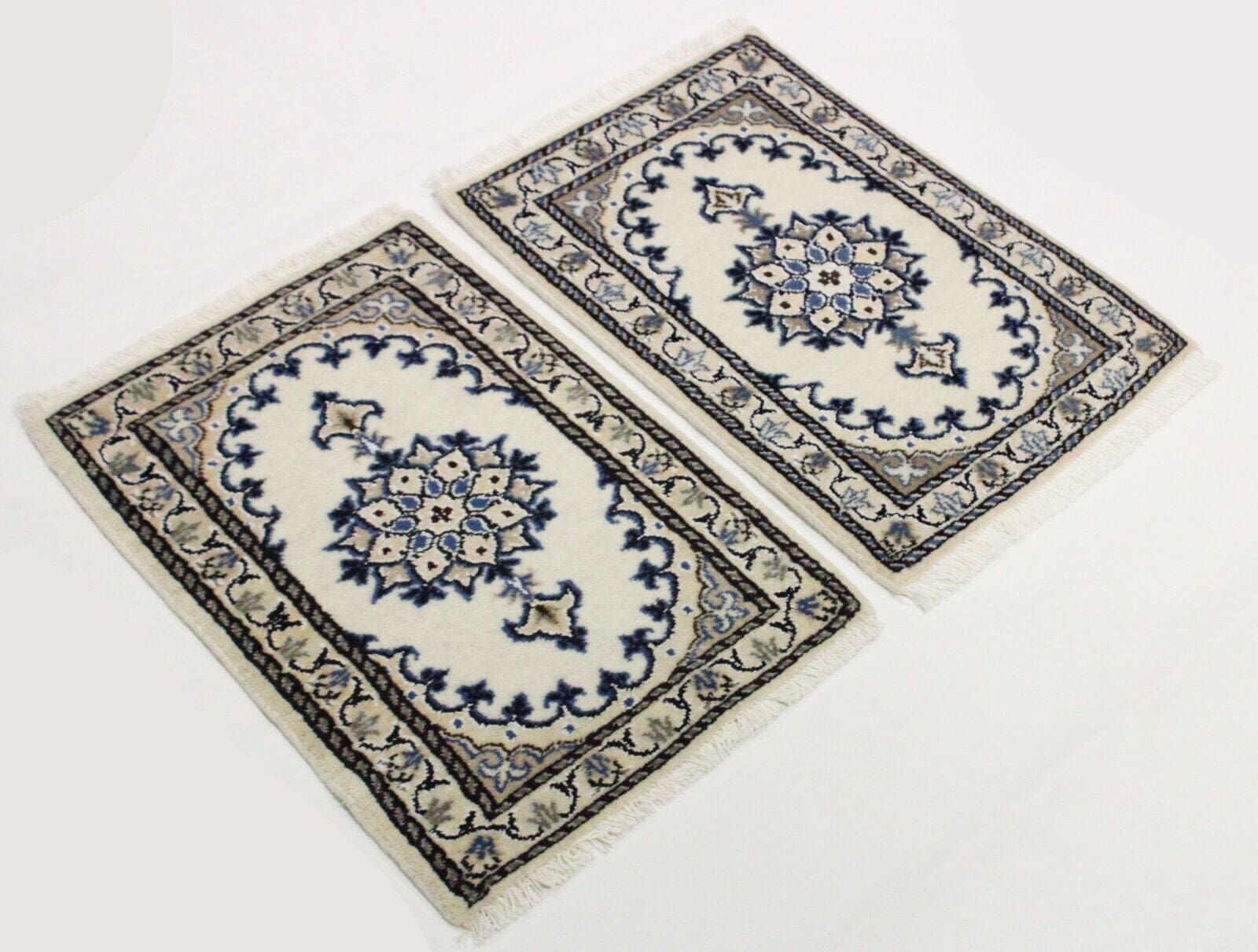 **Original Perserteppich 2. Wahl Nain Poshti - 40 cm x 60 cm, Top Zustand, Handgeknüpft, Perserteppich**