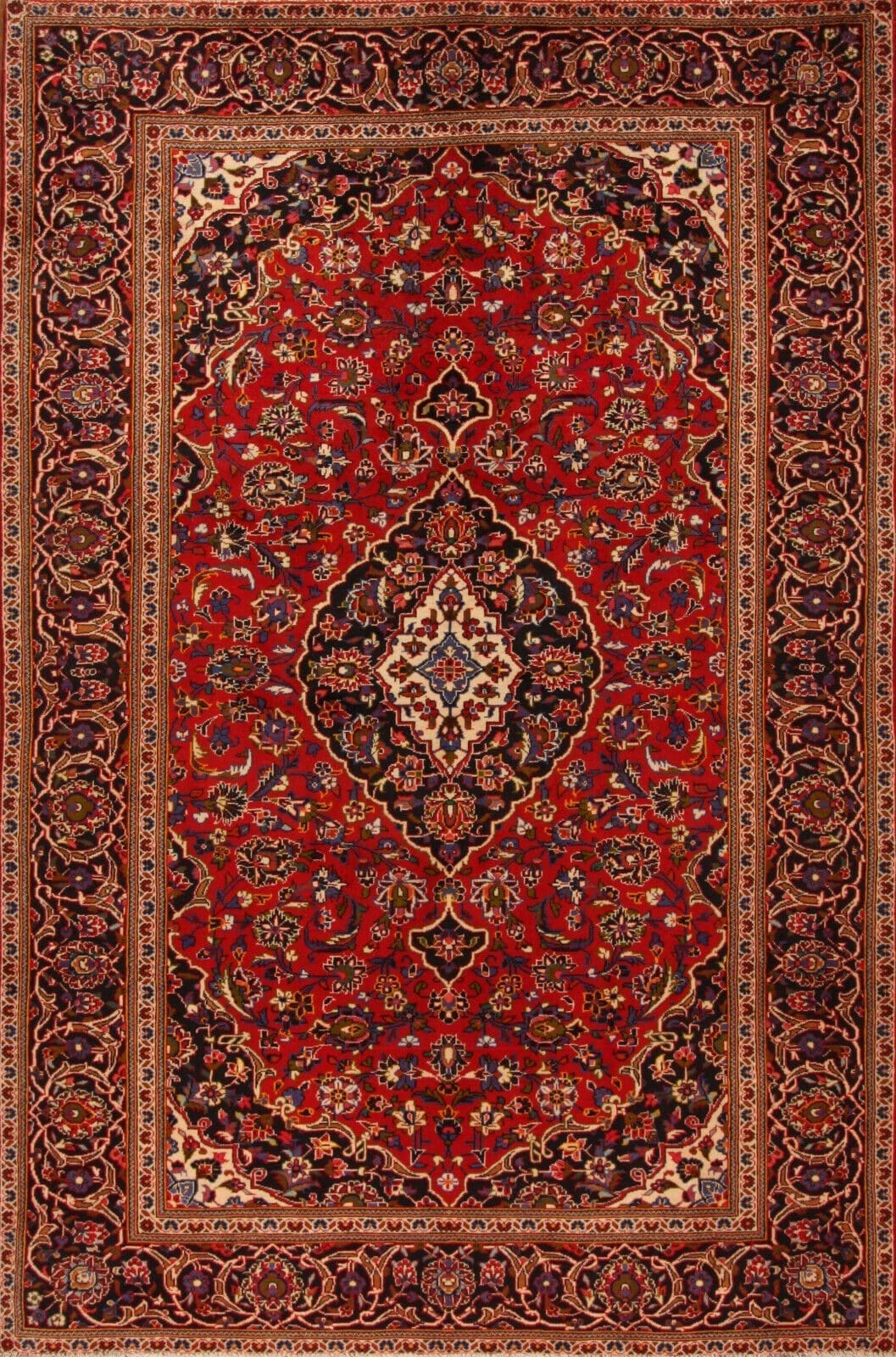 **Perserteppich 298x196 cm, 160.000 Knoten/m², Meisterknüpfung, 100% Wolle, herrliche Pflanzenfarben, handgeknüpft**