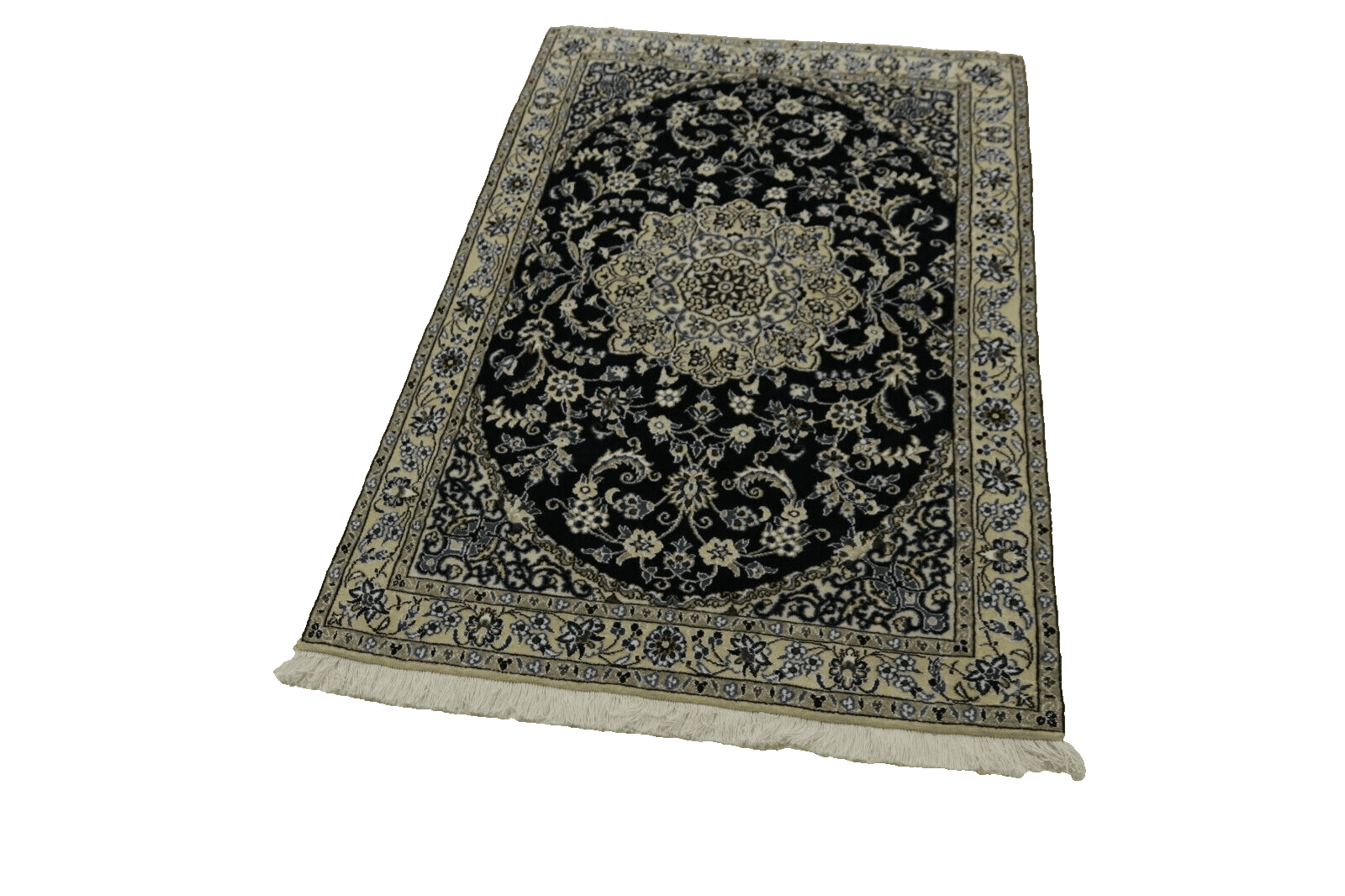 **Wunderschöner Orientteppich 144x98 cm - 500.000 Knoten/m² - 90% Schurwolle, 10% Seide - Top Zustand - Handgeknüpft - Perserteppich**