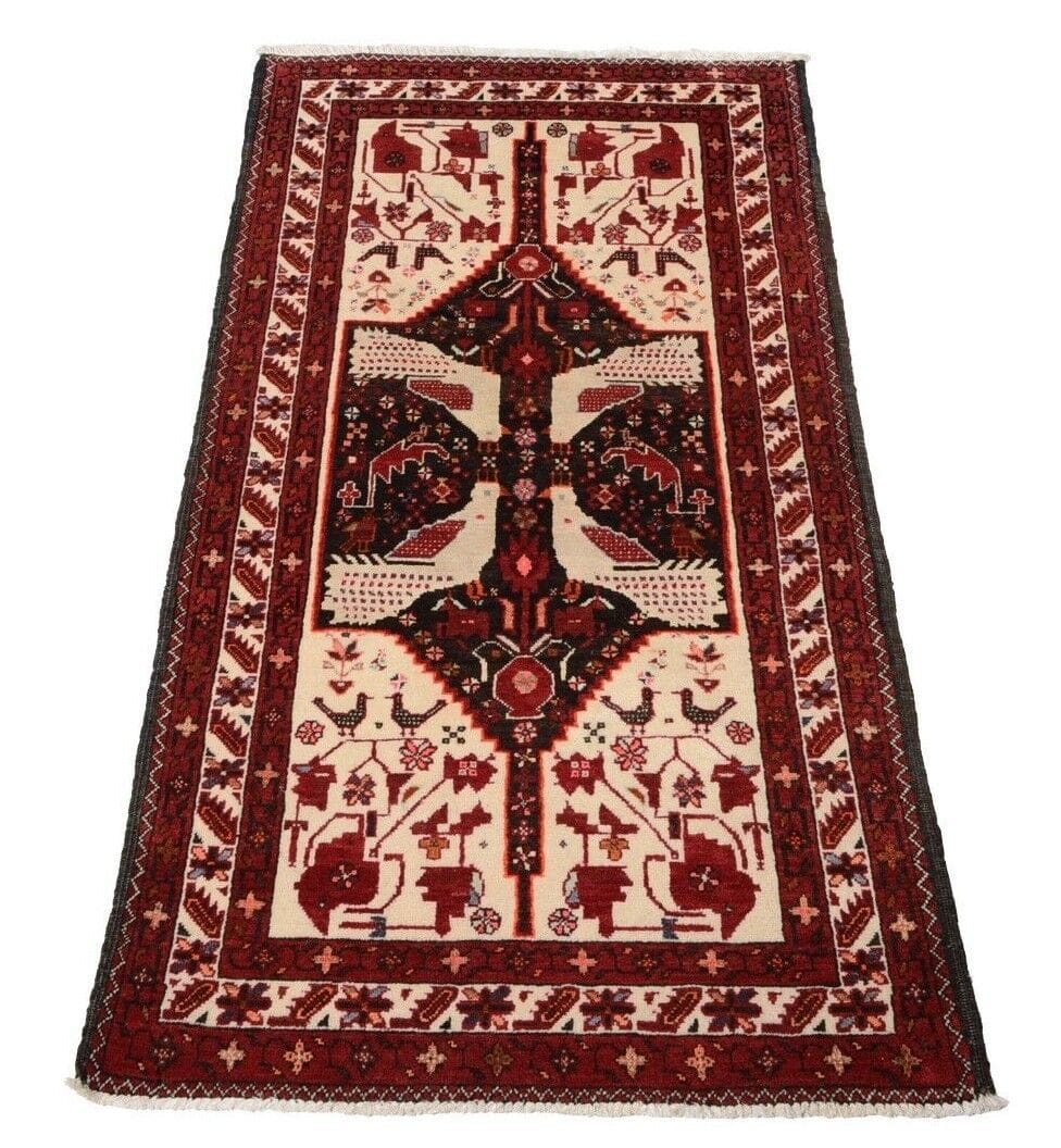 Belutsch Morgi 183x95 cm Perserteppich handgeknüpft, 250.000 Knoten