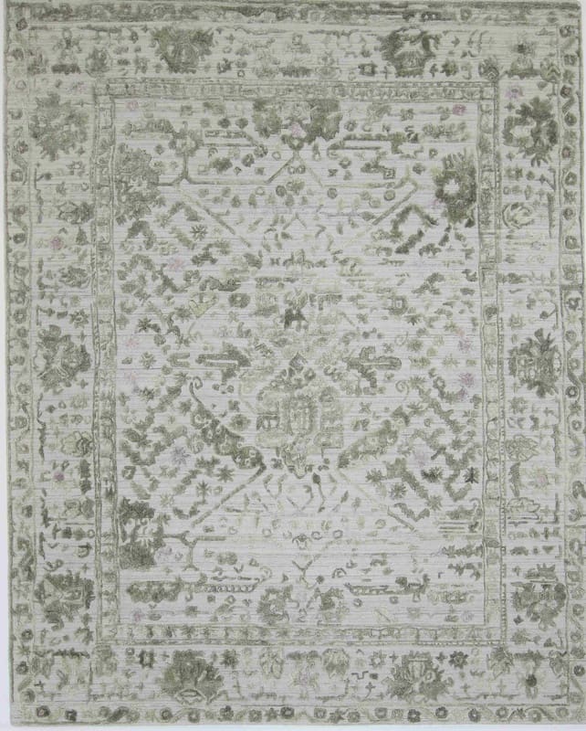 Designer Orientteppich 308x246 cm, modernes Muster, handgeknüpft