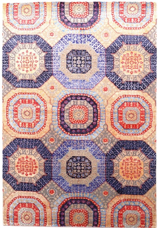 Designer Orientteppich Modern Lotus 247x169 cm – handgeknüpft