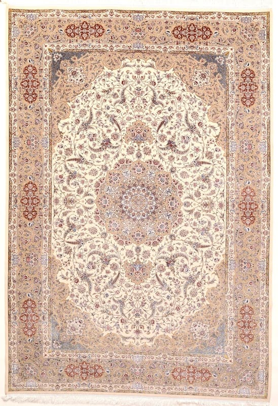 Esfehan Designer Teppich 302x201 cm, Viskose, modern, Perserteppich