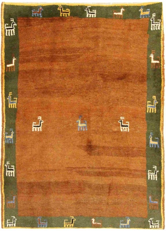 Gabbeh Orientteppich 186x131 cm, farbenfrohes Muster, handgeknüpft
