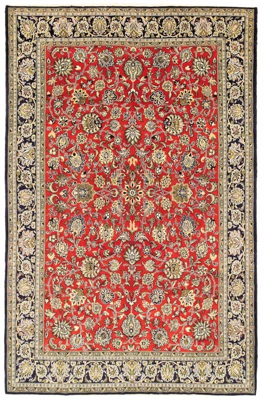 Ghom Orientteppich 320x205 cm, 100% Seide, handgeknüpft