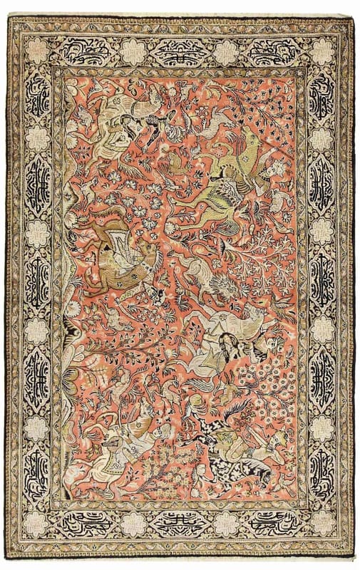 Ghom Seidenteppich 166x105 cm - Hochwertig handgeknüpft