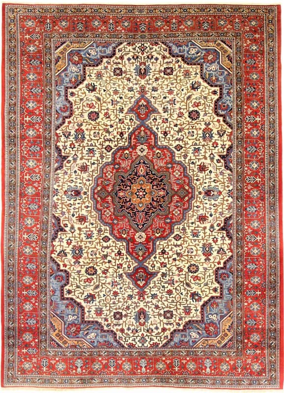Ghom Teppich 297x213 cm aus Seide, handgeknüpft, orientalisch