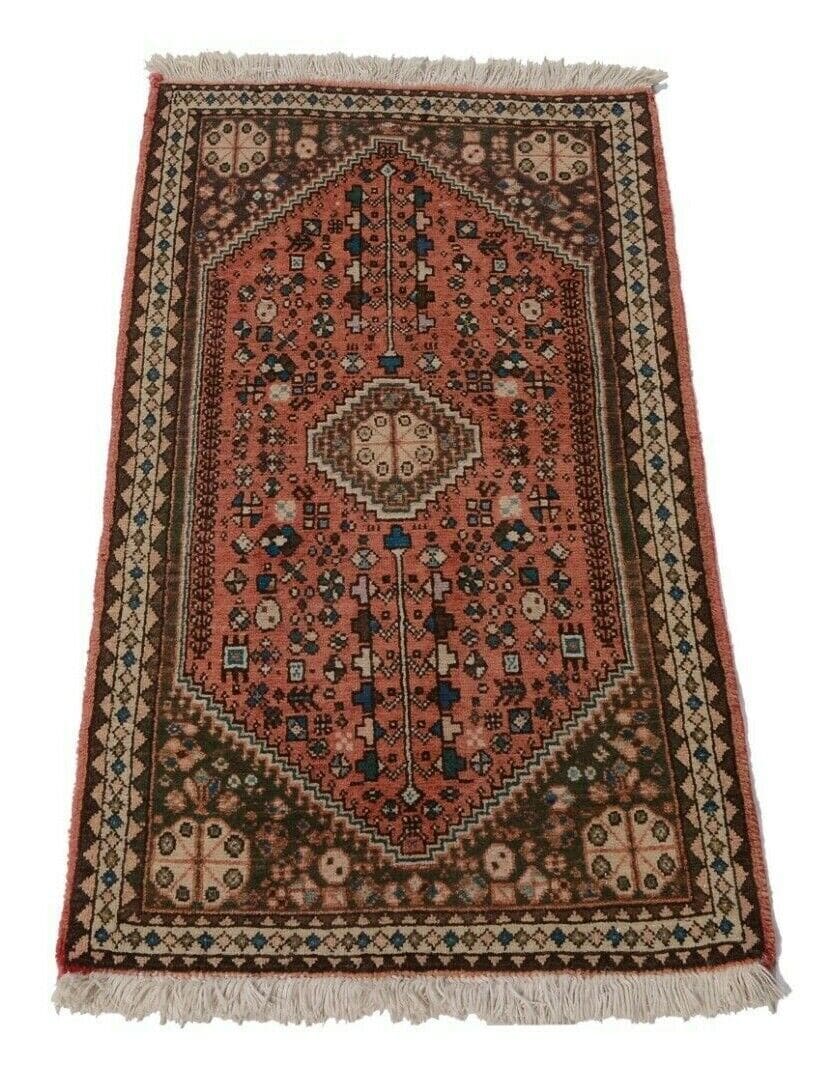 Handgeknüpfter Perser Teppich Abadeh 100x55 cm, 320.000 Knoten, rot