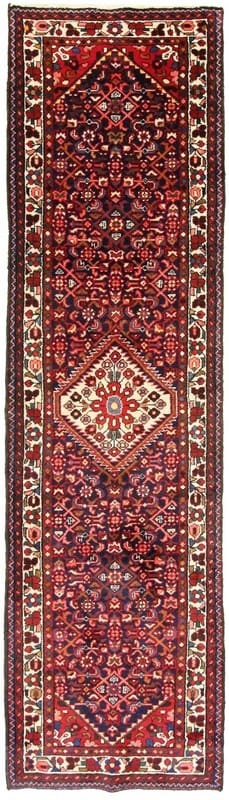 Hossenabad Teppich 307x86 cm – Antik, handgeknüpft, Perserteppich