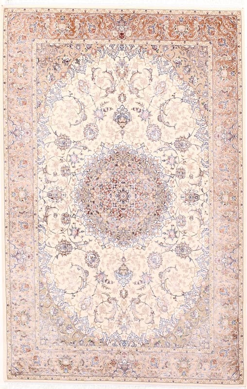 Isfehan Orientteppich 182x121 cm, kunstvolles Muster, handgeknüpft
