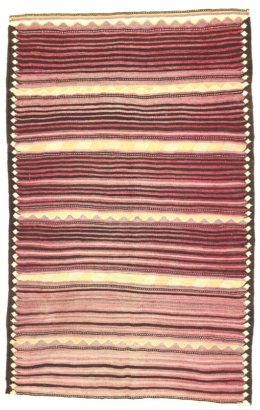 Kelim Teppich 236x148 cm, bunt, handgewebt, Orientteppich