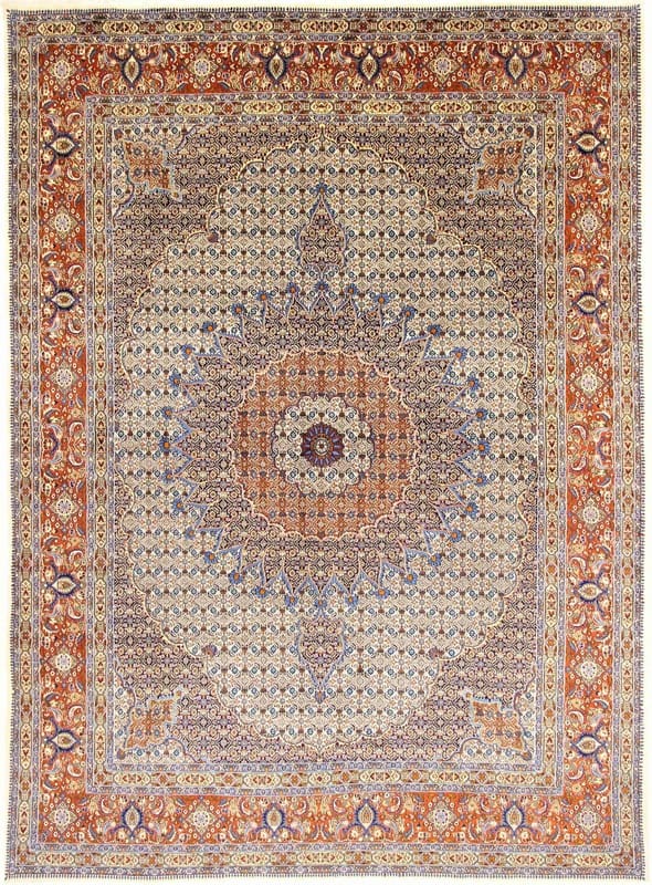 Moud-Teppich 405x297 cm - Handgeknüpft aus Khorasan, Luxusqualität