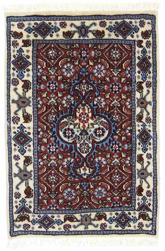 Orientteppich 60x39 cm, bunt gemustert, handgeknüpft