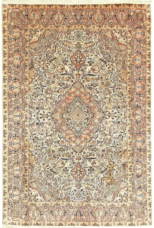 Orientteppich Kashmir Seide 262x171 cm, floral, handgeknüpft