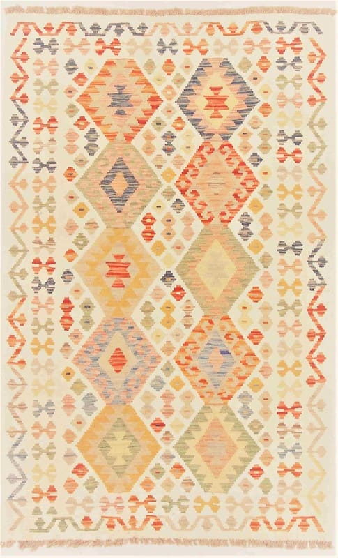 Orientteppich KELIM 176x111 cm | Buntes Muster | handgewebt