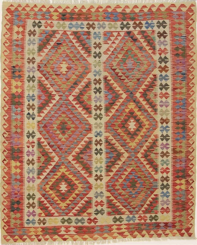 Orientteppich KELIM 195x161 cm, bunt, handgewebt