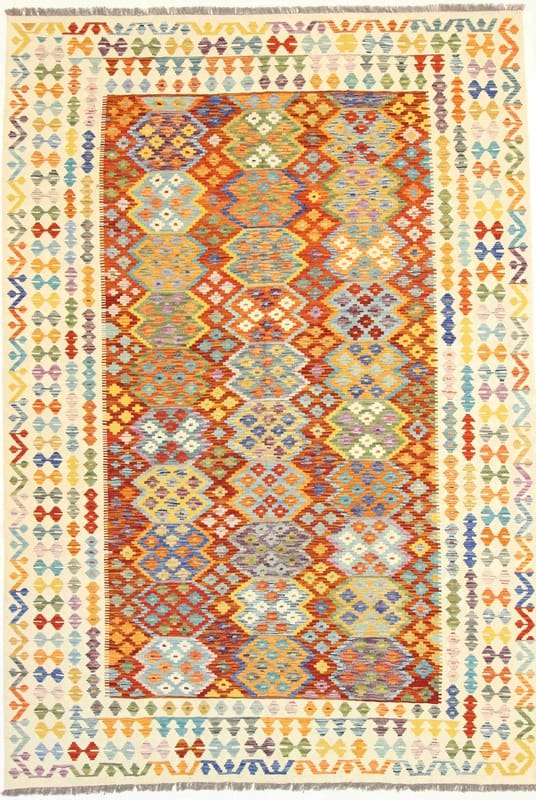 Orientteppich KELIM 299x206 cm - bunt, handgewebt