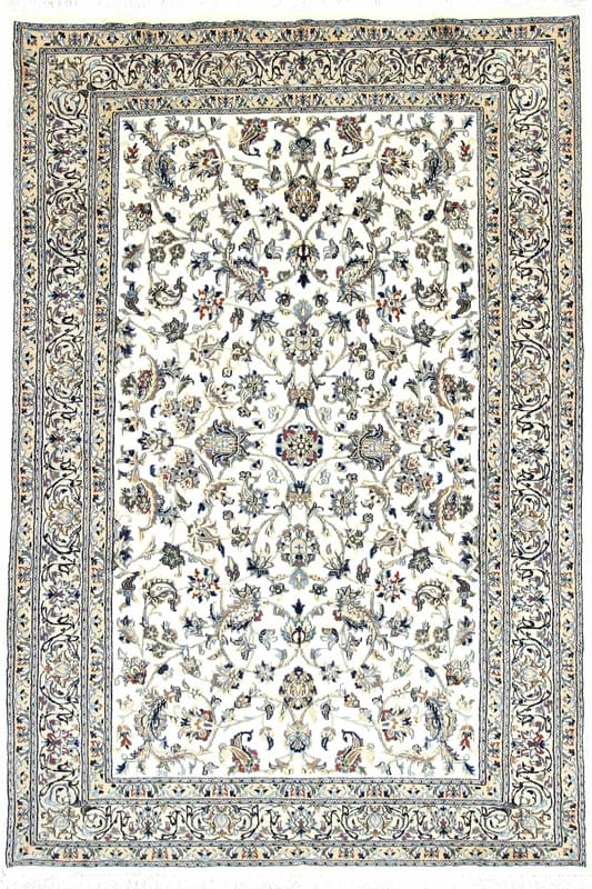 Orientteppich NAIN 297x196 cm, handgeknüpft, feines Muster