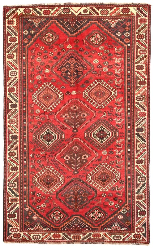 Orientteppich SHIRAZ 266x164 cm, Wolle, handgeknüpft, Ghaschghai