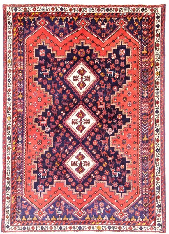 Orientteppich Sirdjan 257x171 cm, geometrische Muster, handgeknüpft