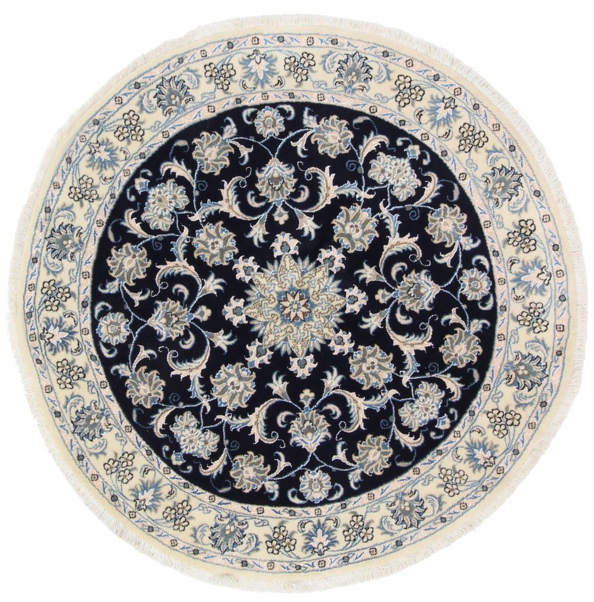 Original Perserteppich Nain Kashmari 150x150 cm – handgeknüpft