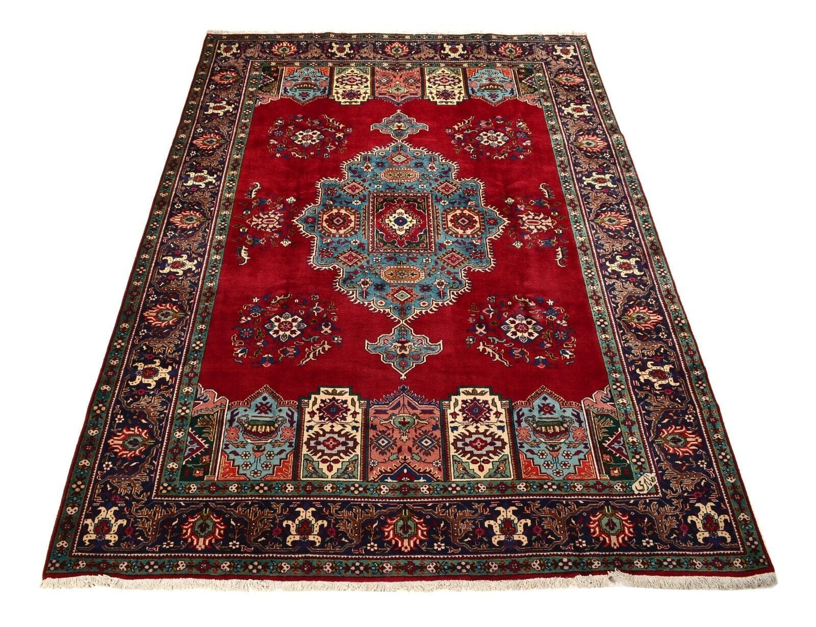 Perserteppich Tabriz 343x234 cm, 300.000 Knoten, handgeknüpft