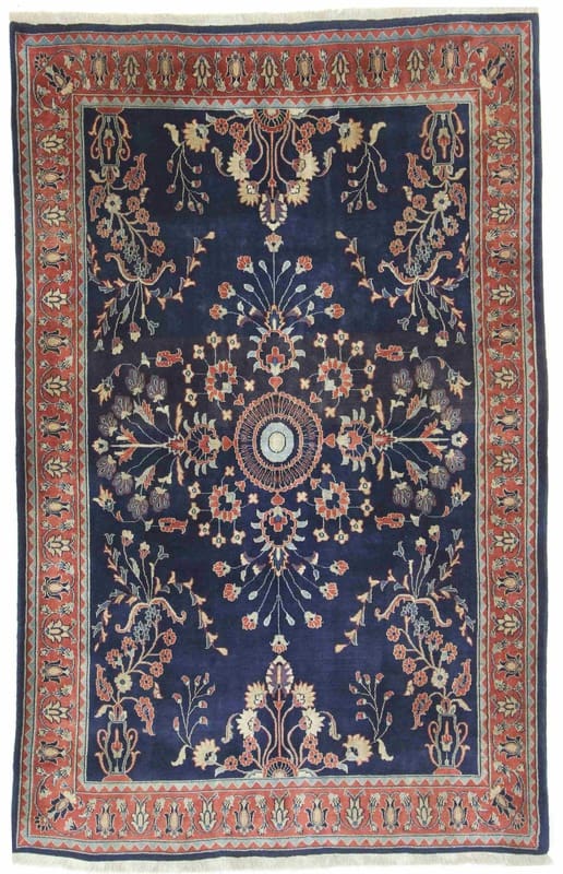 Sarough Teppich 217x140 cm – Antik, handgeknüpft, Orientteppich