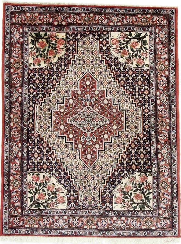Senneh Teppich 167x126 cm - handgeknüpft, robust, elegant
