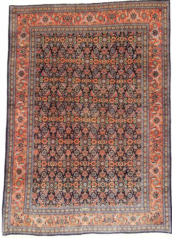 Tabriz Mahi 40 Raj Teppich 287x204 cm – handgeknüpft Perserteppich