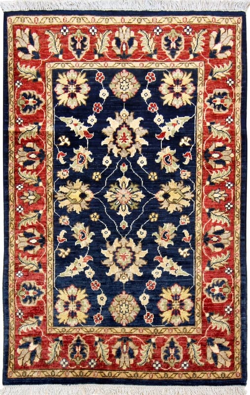 Ziegler Teppich 150x101 cm - Antik Design, handgeknüpft, Orientteppich