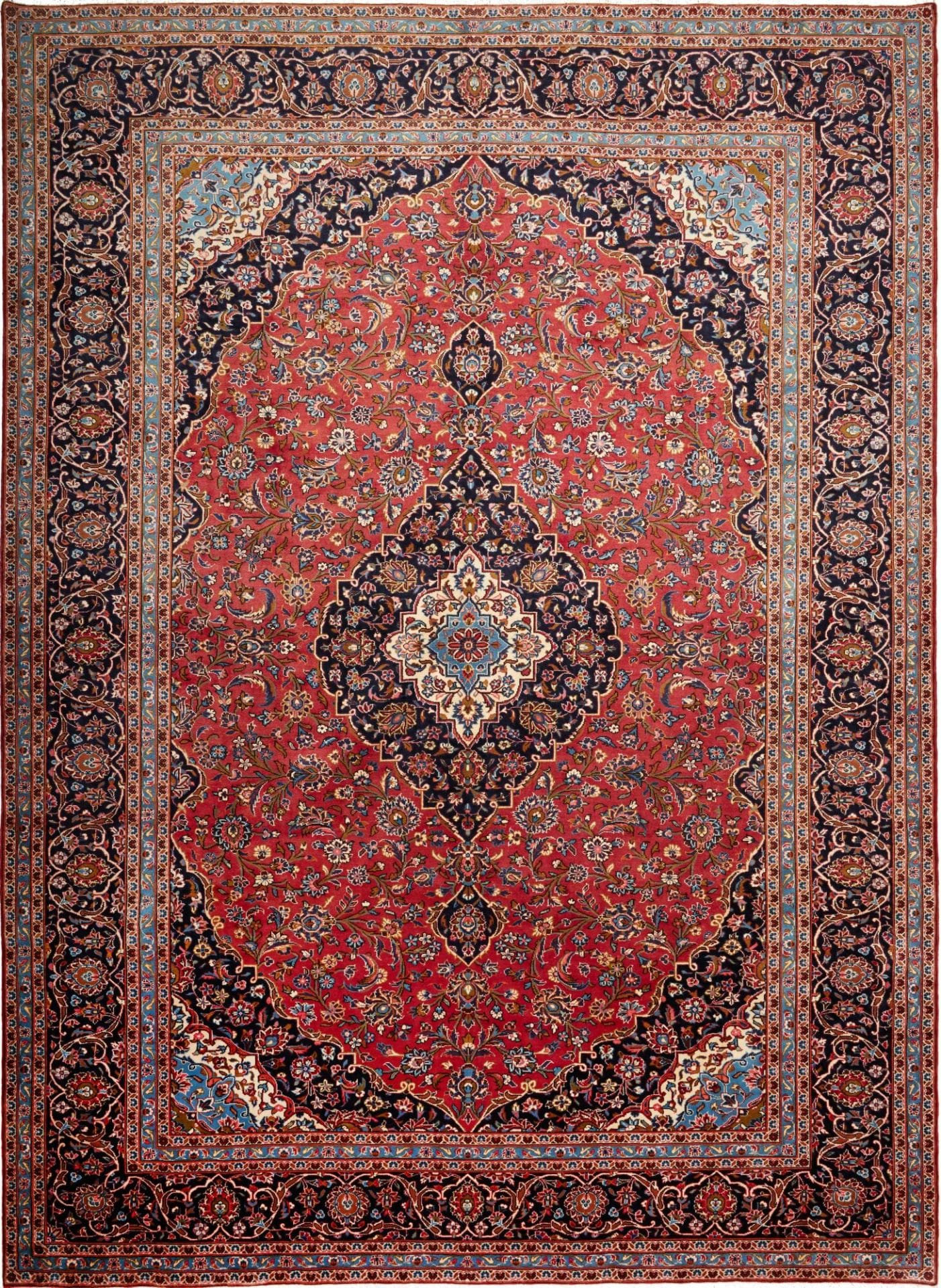 Kashan Teppich 298 x 411 cm - Handgeknüpft, Perserteppich, Wolle