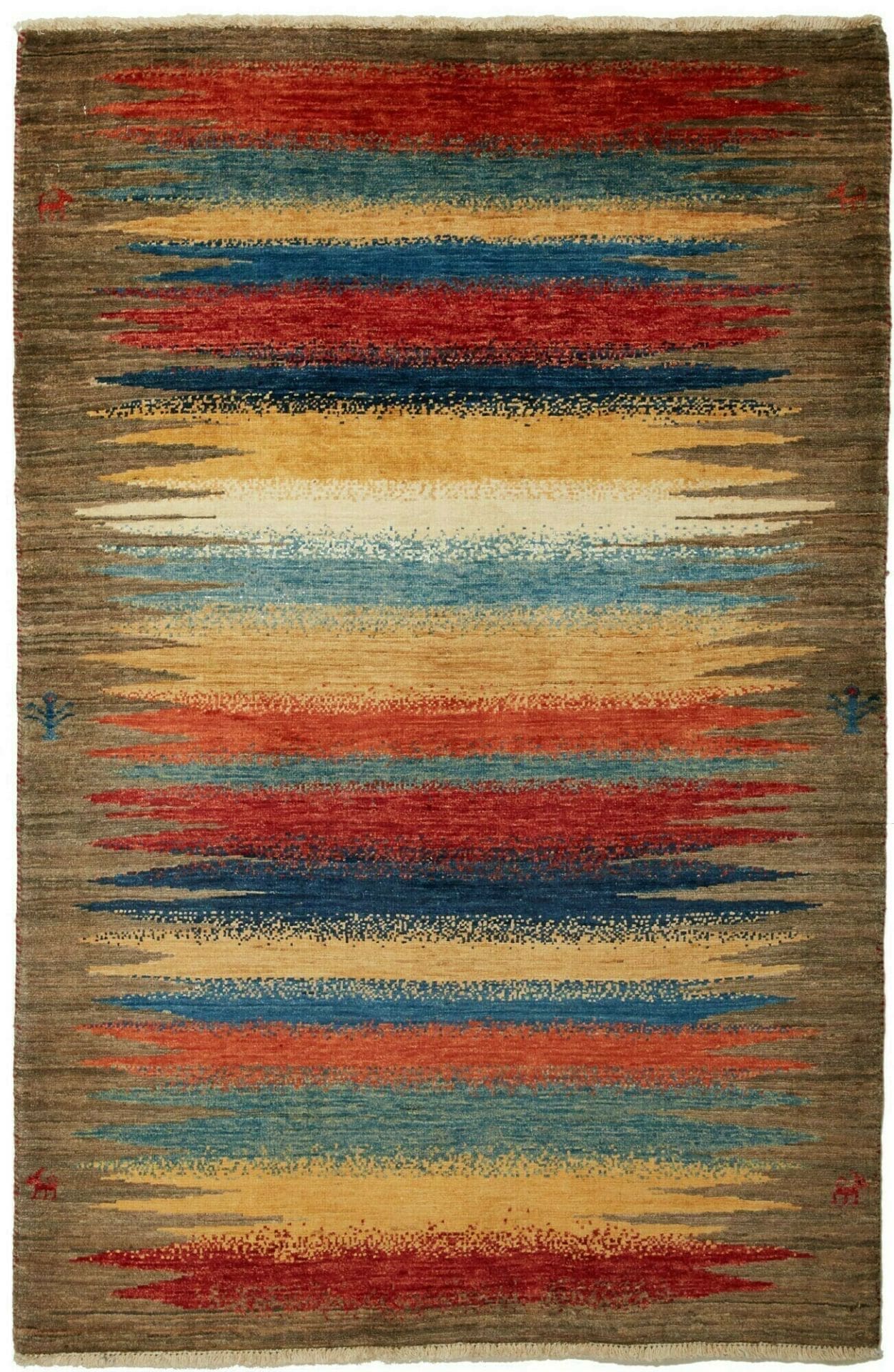 Samarkand Orientteppich 100 x 148cm, handgeknüpft, Schurwolle